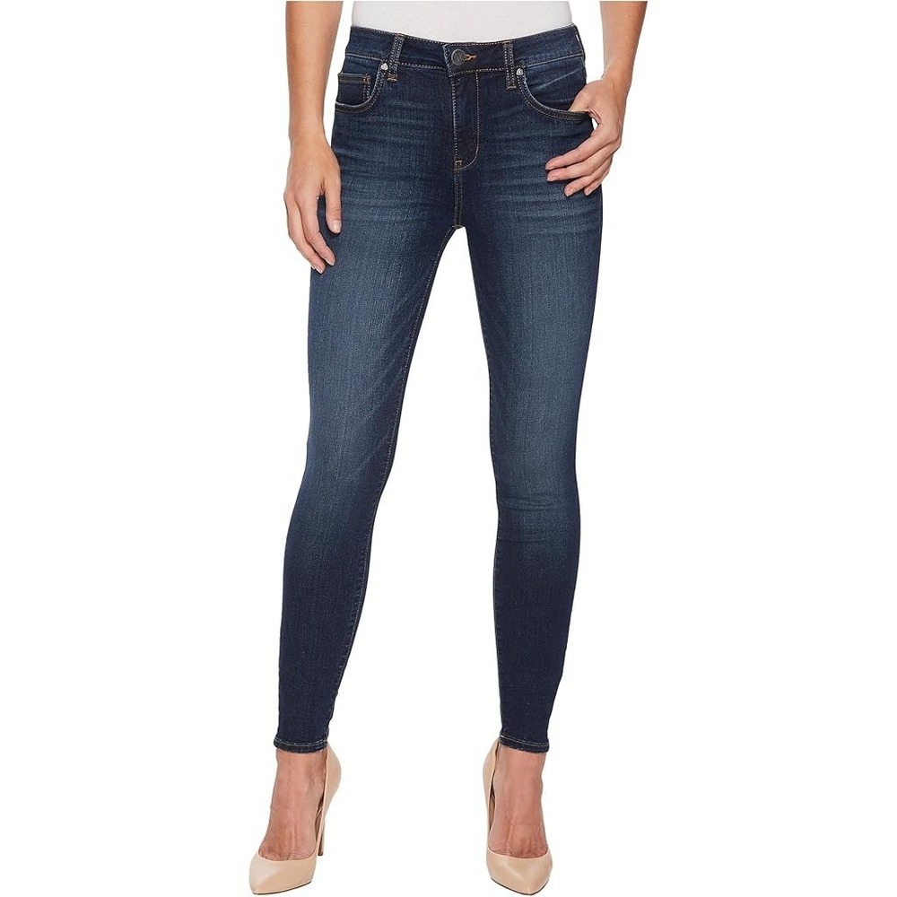 Kut from the Kloth Toothpick Skinny Jeans Dark Wash Petite Size 2P